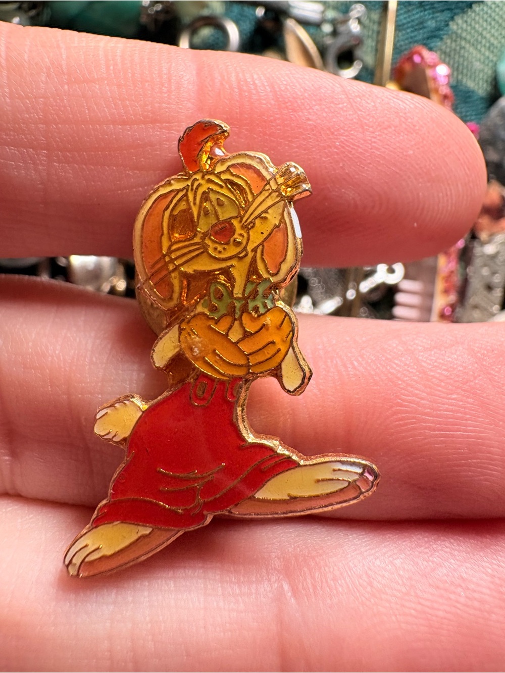 Vtg 1987 Disney Who Framed Roger Rabbit Enamel Lapel Pin